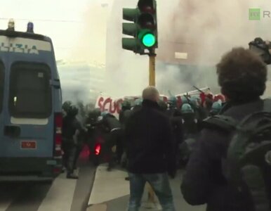 Miniatura: Starcia z policją w Mediolanie i Rzymie....