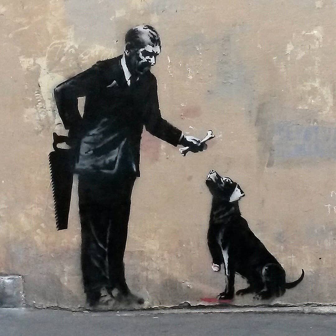 Jedna z prac Banksy'ego 