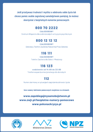 Opr&oacute;cz Fundacji &bdquo;Twarze Depresji&rdquo;, pomoc znajdziesz także tu