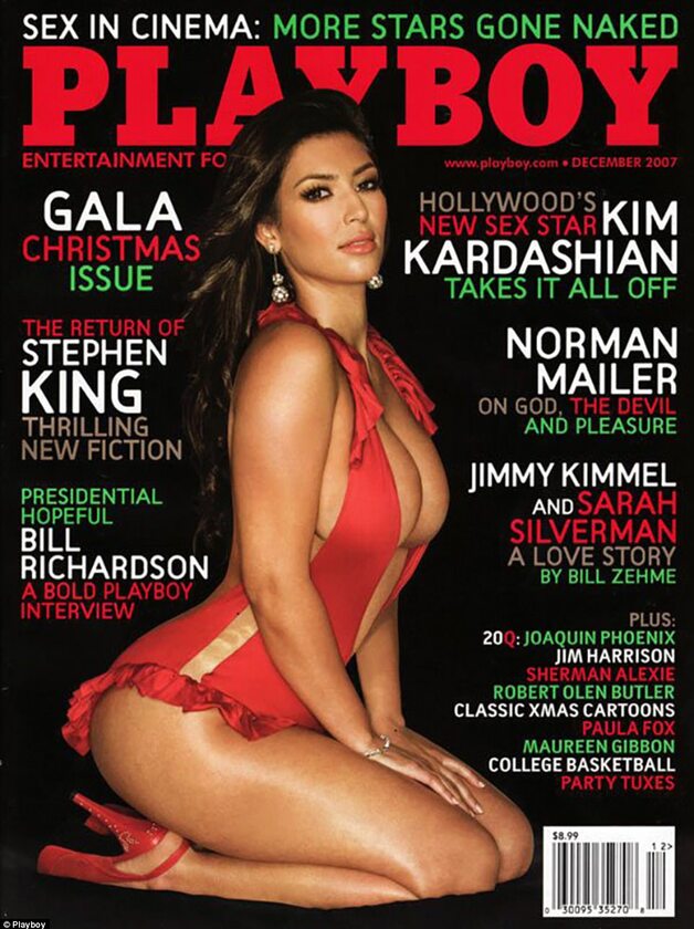 Okładka magazynu "Playboy" - grudzień 2007 rok Kim Kardashian na okładce magazynu "Playboy".