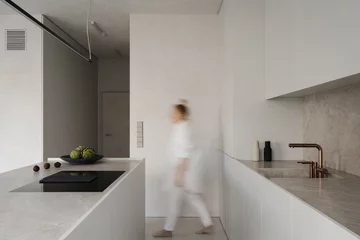 Minimalistyczne mieszkanie całe w bieli, KANDO ARCHITECTS Karolina Krawczyk 
