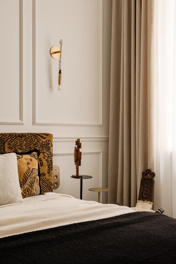 Małe mieszkanie w łódzkiej kamienicy, projekt  Piotr Łucyan 