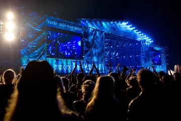 Uczestnicy Przystanku Woodstock podczas całonocnych koncertów, fot. PAP/EPA SVEN HOPPE