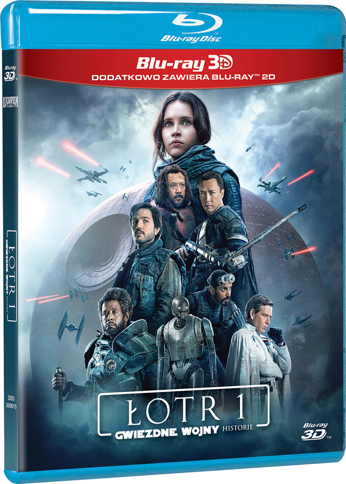 okładka opakowania Blu-Ray 3D z filmem: "Łotr 1: Gwiezdne Wojny - Historie"