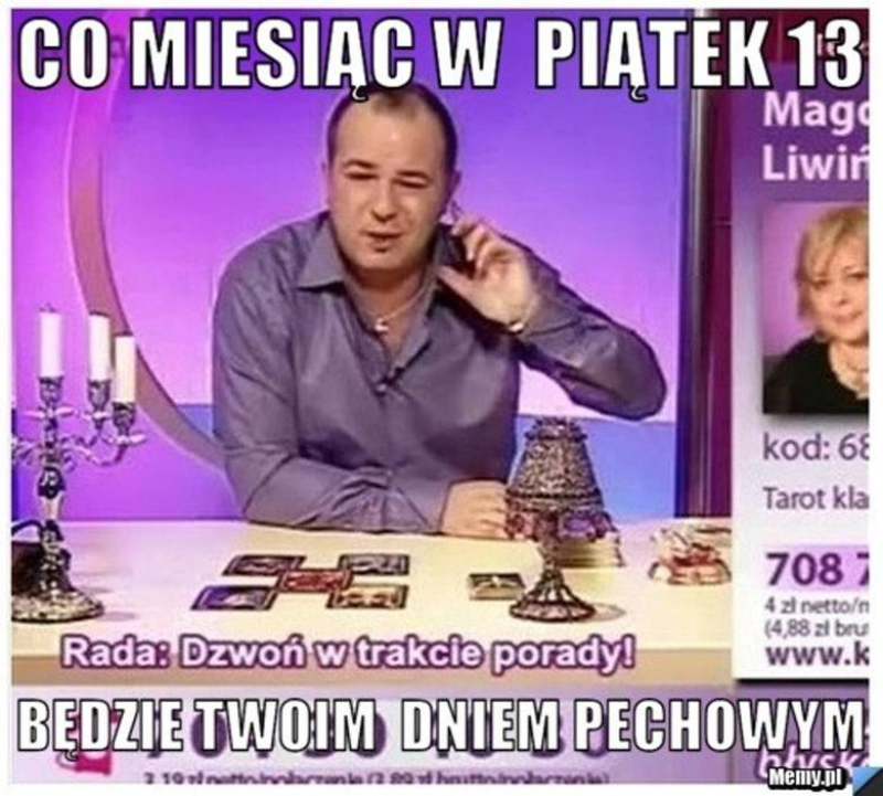 Piątek trzynastego – mem 