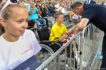 Andrzej Duda i Agata Duda na  Marcin Gortat Camp 