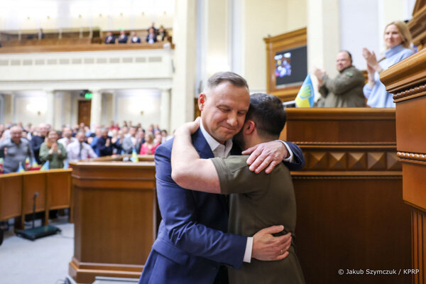 Miniatura: Andrzej Duda i Wołodymyr Zełenski