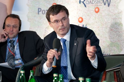 Thomas Laursen (Country Manager Poland & Baltic Countries, Bank Światowy), Paweł Wojciechowski (podsekretarz stanu w MSZ)