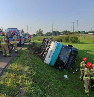 Wypadek autokaru w&nbsp;Terespolu