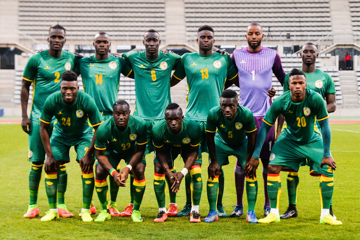 Reprezentacja Senegalu w meczu towarzyskim z Wybrzeżem Kości Słoniowej (2017 r.) 