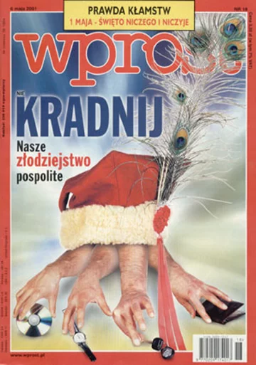 Okładka tygodnika Wprost nr 18/2001 (962)