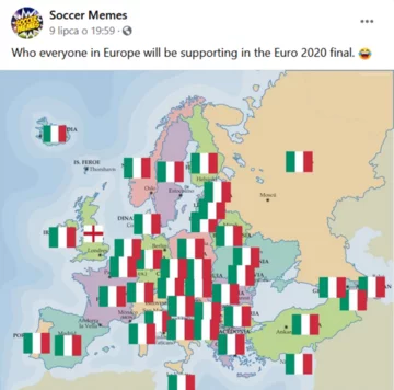Mem przed finałem Euro 2020: Włochy - Anglia 