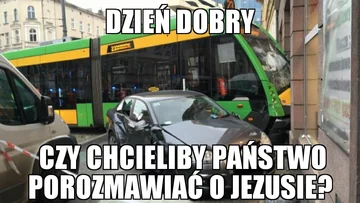 Mem z poznańskim tramwajem 