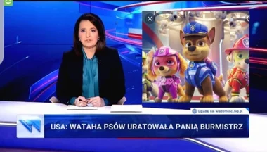 Mem po materiale Wiadomości TVP