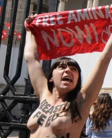 Protest Femen w Tunezji (fot. Femen/Facebook)