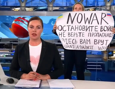 Miniatura: Rosyjska dziennikarka zaprotestowała na...