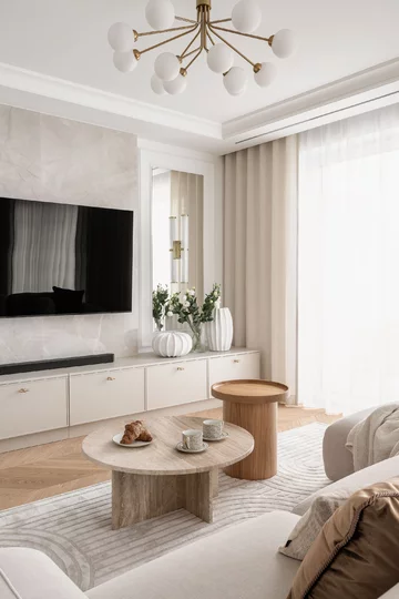 Eleganckie wnętrze zatopione w beżach, projekt: Architektownia 