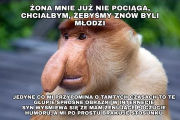Smutny mem z nosaczem 