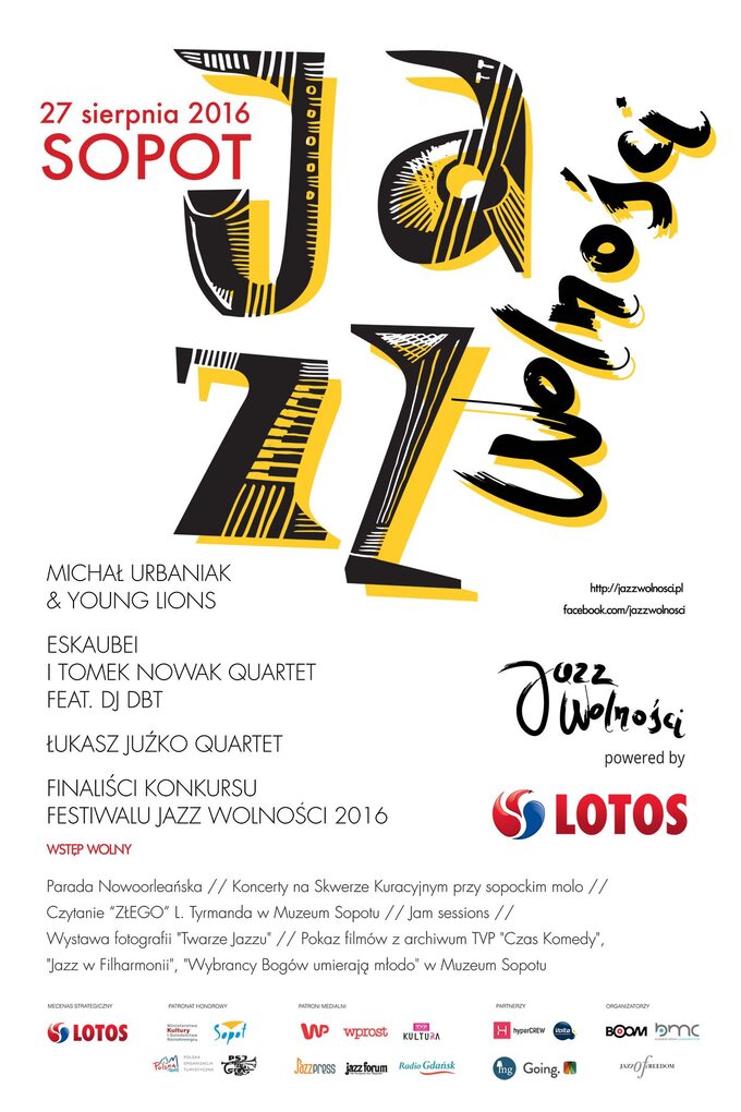 Plakat Jazz Wolności 2016 powered by LOTOS