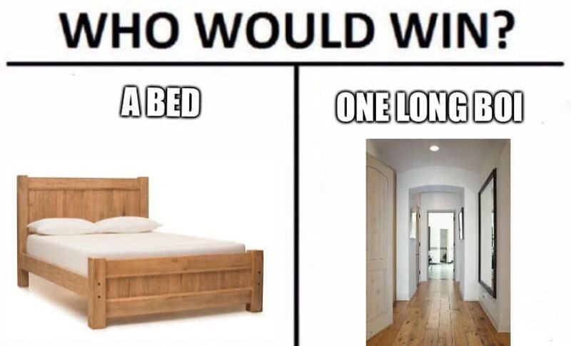 Kto wygra: łóżko, czy jeden długi koleś? 