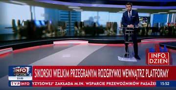 Paski TVP o nominacji Rafała Trzaskowskiego na kandydata na prezydenta 