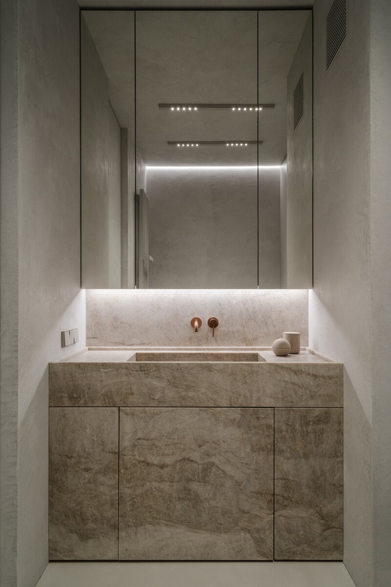 Minimalistyczne mieszkanie całe w bieli, KANDO ARCHITECTS Karolina Krawczyk