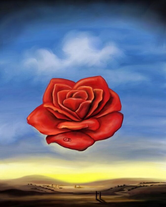 Salvador Dali "The Meditative Rose" 1958 r. 