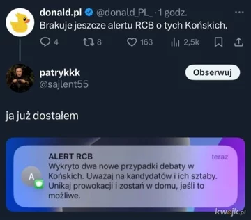 Mem po debacie prezydenckiej w Końskich 