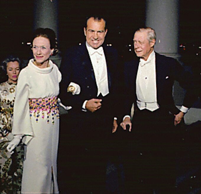 Wallis i Edward z Richardem Nixonem w 1970 roku
