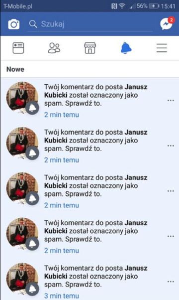 Komentarze oznaczone jako spam