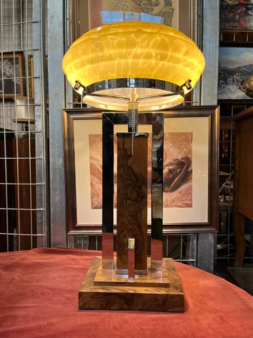 Lampa gabinetowa w stylu art déco Art deco, lampa, bronisze