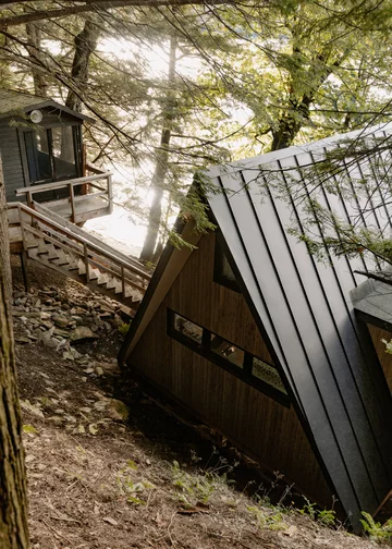 Dom nad jeziorem, projekt Matière Première Architecture v2com, 5891-01, brda, rama A