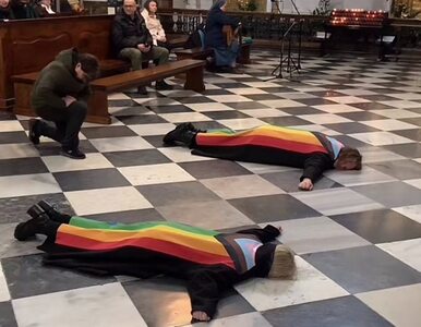 Protest aktywistów LGBT w warszawskim kościele. Leżeli krzyżem przed...
