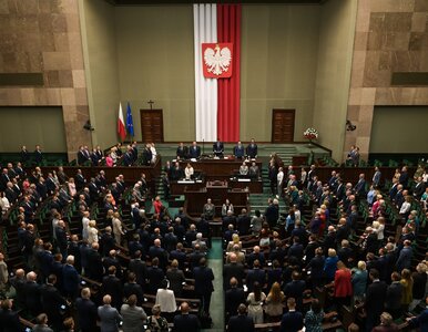 Miniatura: Sejm jednogłośnie przyjął projekt uchwały....