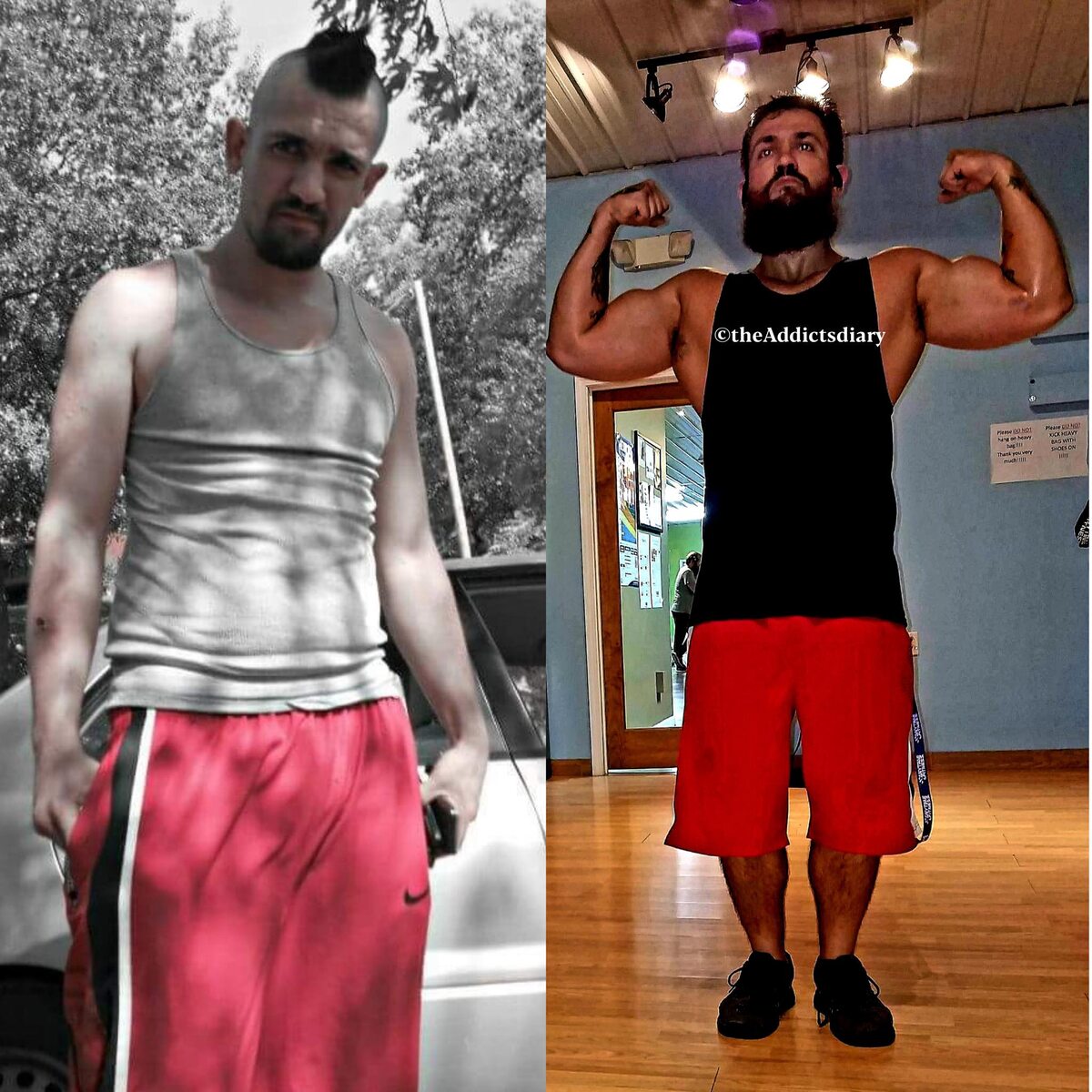 Zdjęcie przed i po wyjściu z nałogu 