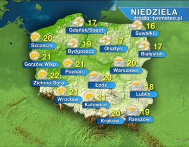 Miniatura: Niedziela pogodna, ale nie w całej Polsce....