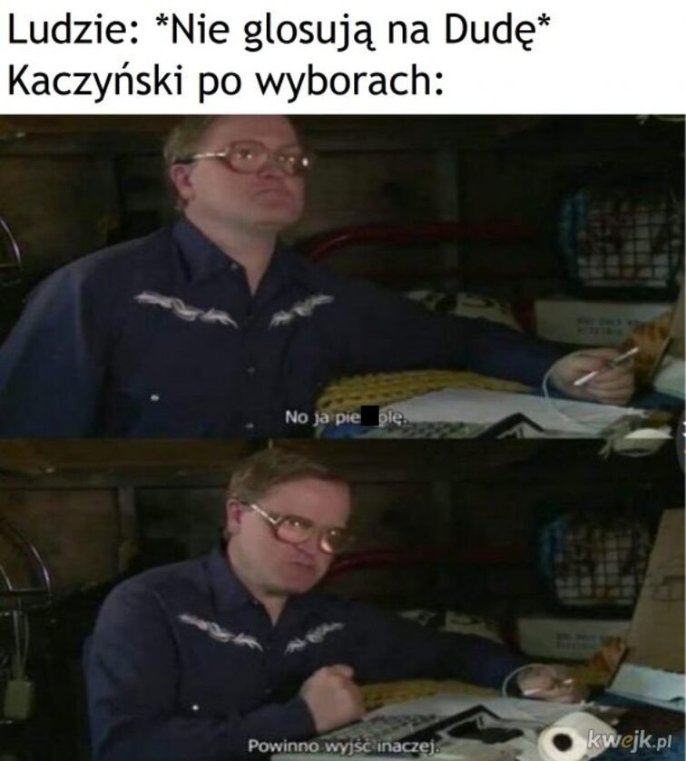 Mem z Jarosławem Kaczyńskim 