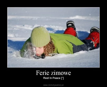 Ferie zimowe 2020 - memy 