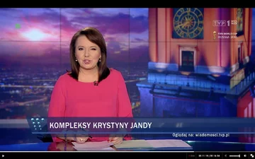 Paski informacyjne z "Wiadomości" TVP 