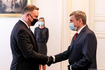 Andrzej Duda i ambasador Królestwa Danii w RP 