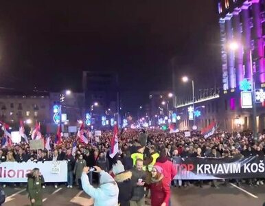 Miniatura: Potężne protesty w Belgradzie. Serbowie...