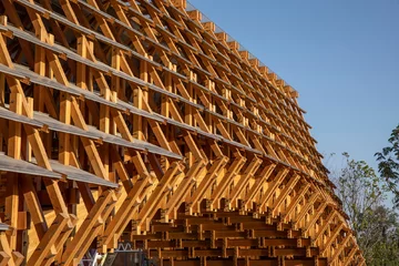 Drewniany most wygięty w łuk, projekt LUO studio v2com, most, 4713-01