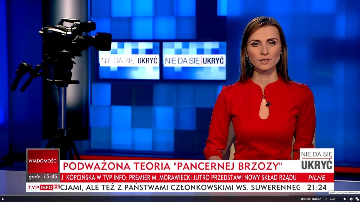 Paski informacyjne w TVP Info 