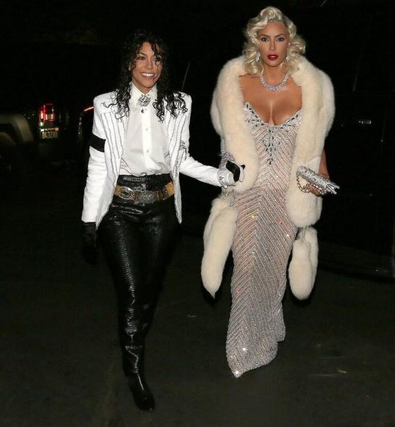 Kim i Kourtney Kardashian jako Madonna i Michael Jackson 