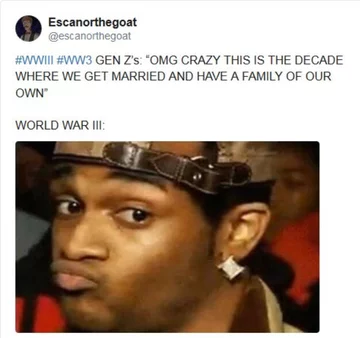 Reakcja na Twitterze na trendującą „trzecią wojnę światową” 