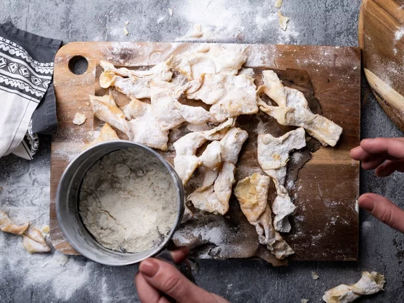 Miniatura: Zawsze robię je z tego przepisu. Faworki...