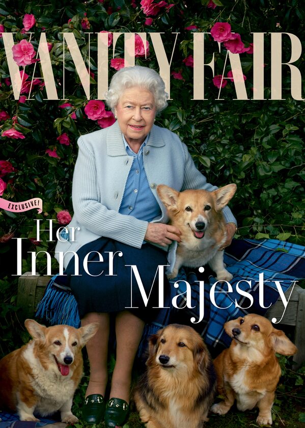 Królowa i jej psy na okładce Vanity Fair 