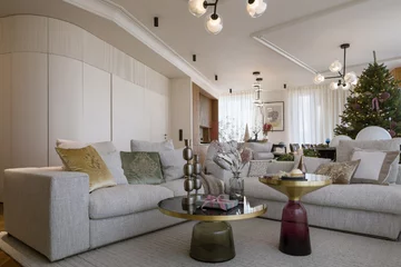 Świąteczny nastrój zaczyna się od architektury wnętrza – dobrze zaprojektowany dom pozwala celebrować Boże Narodzenie wszystkimi zmysłami, bez pośpiechu i bez kompromisów, projekt: Hola Design 