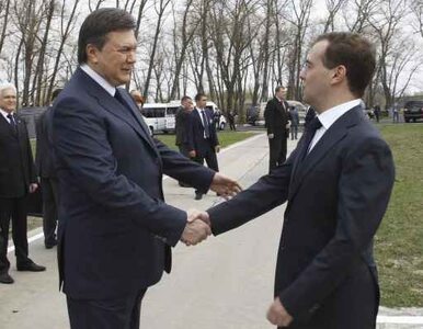 Miniatura: Miedwiediew i Janukowycz oddali hołd...