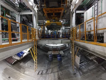 Prace na terenie budowy tunelu pod Świną 